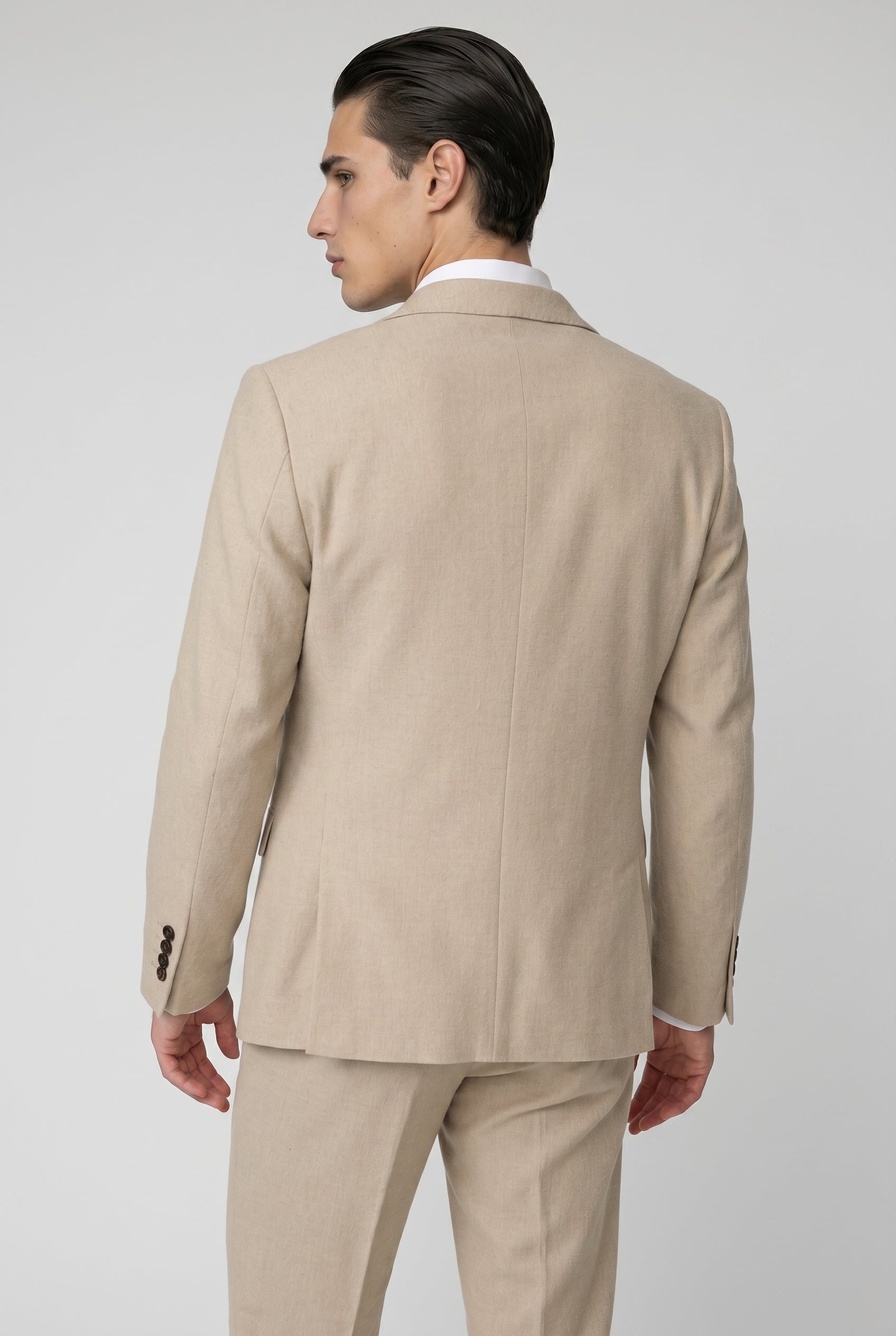 ARCHIE - Stone Tweed Three Piece Suit