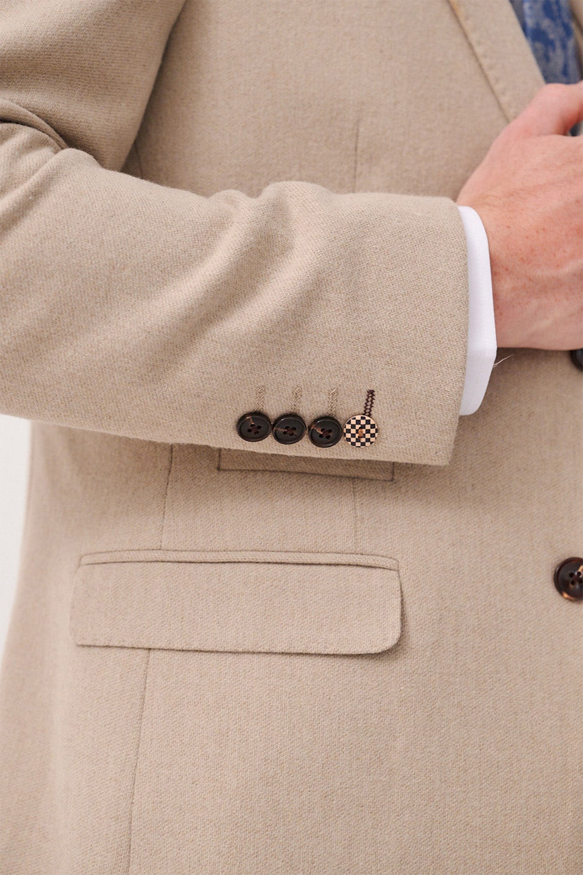 ARCHIE - Stone Tweed Three Piece Suit