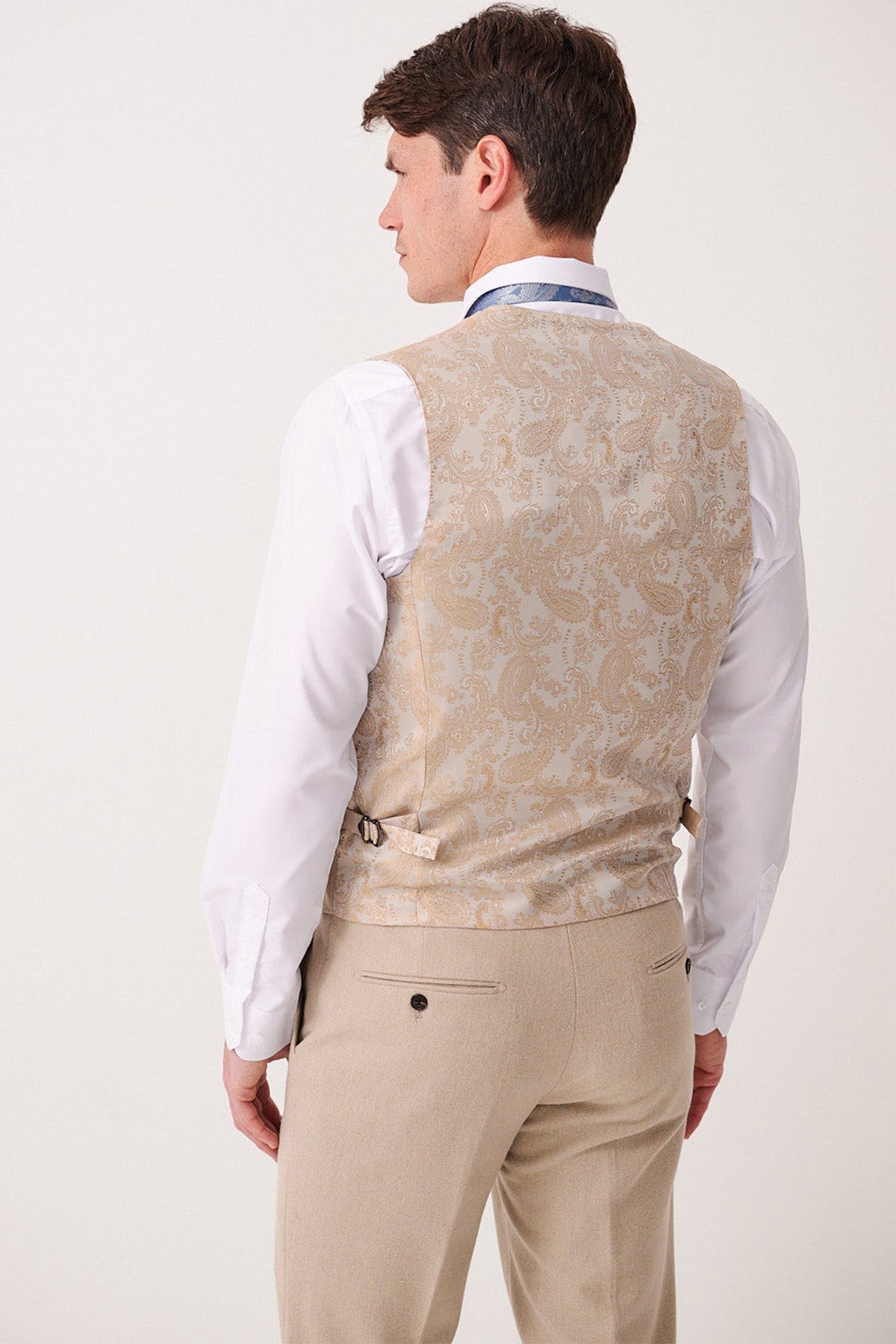 ARCHIE - Stone Tweed Three Piece Suit