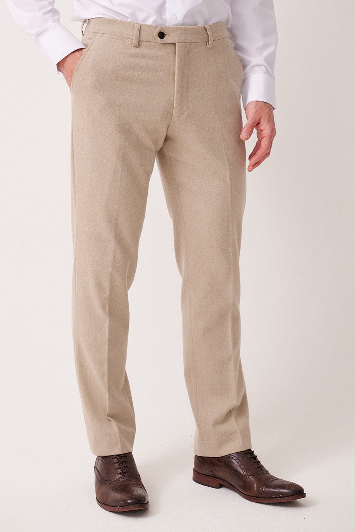 ARCHIE - Stone Tweed Three Piece Suit