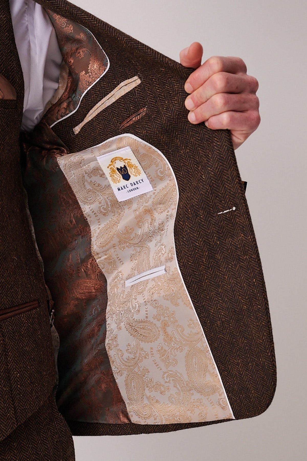 Dean - Brown Tweed Three Piece Suit