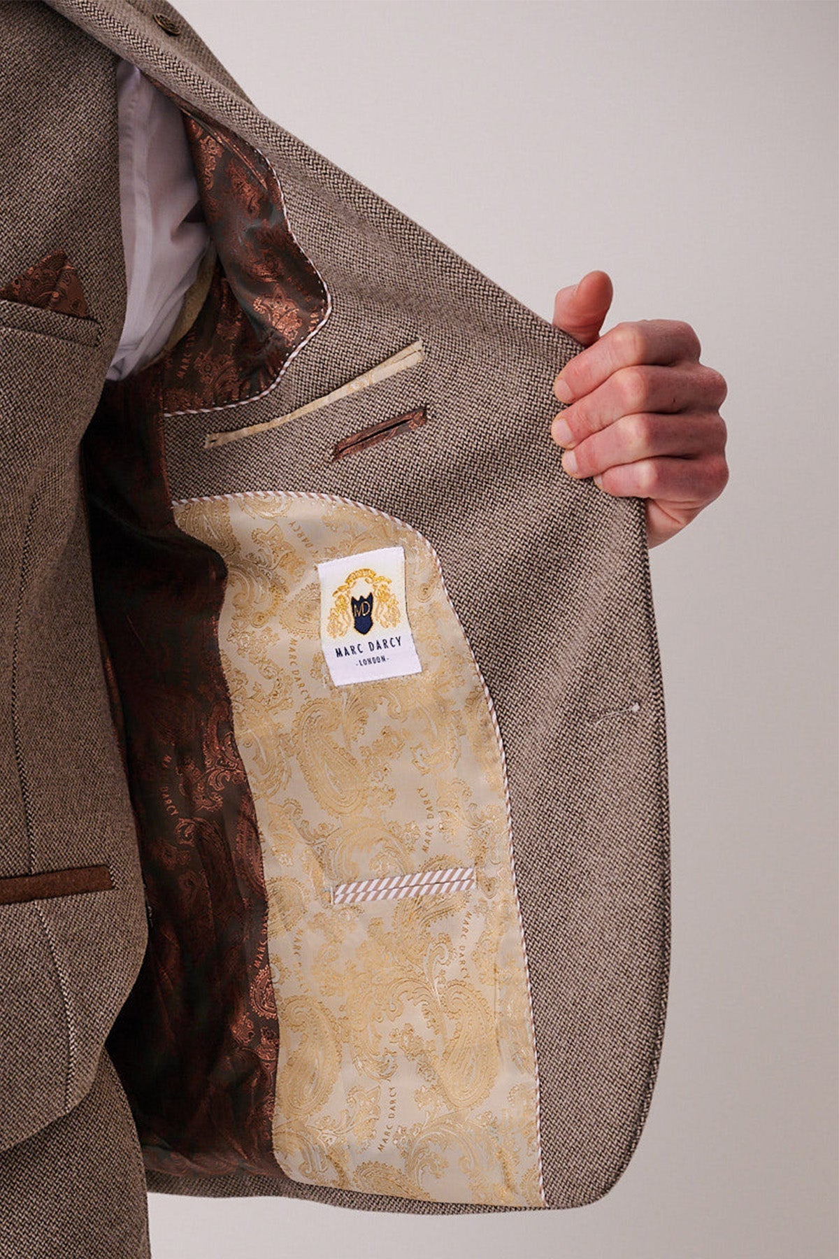 HAYDEN - Tan Crossweave Three Piece Suit