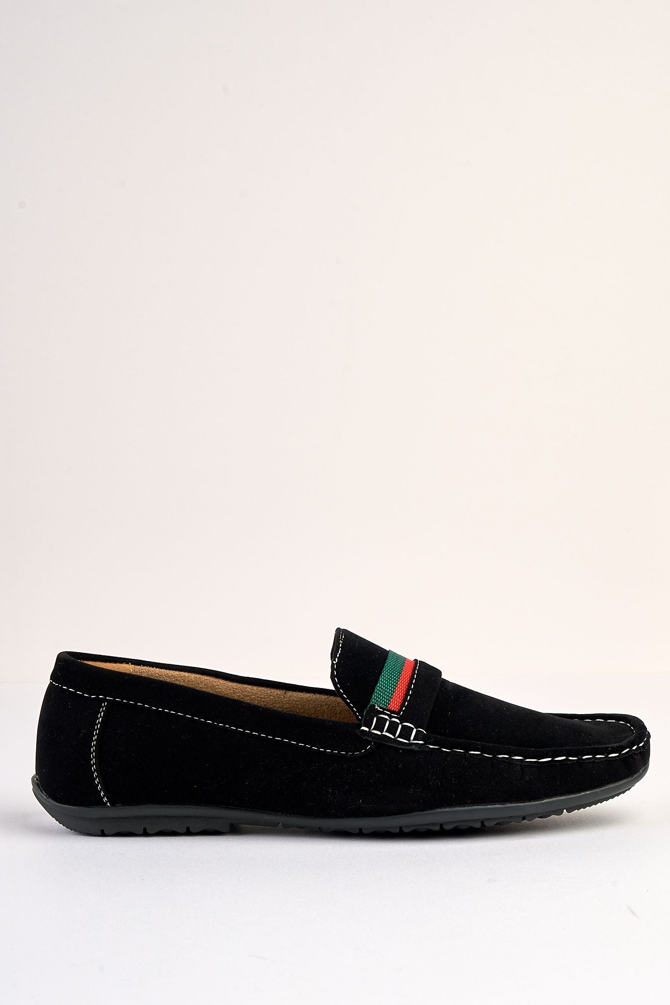 Azzurro Black Suede Loafers