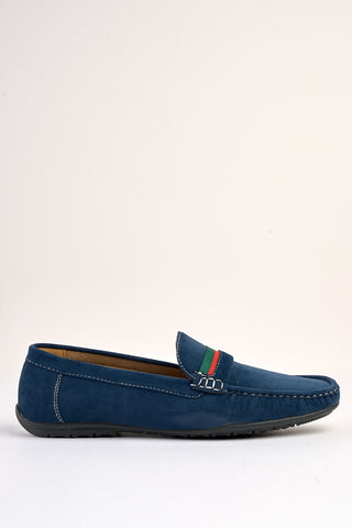 Azzurro Navy Suede Loafers Azzurro Navy Suede Loafers