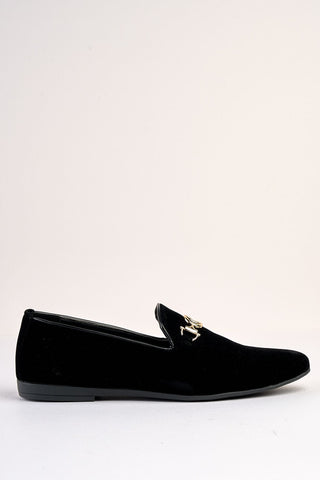 Lucente Velvet Black Loafers Lucente Velvet Black Loafers
