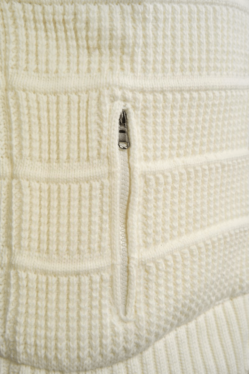 Montieri Sherpa-Lined Knit Jacket – Ivory Amber
