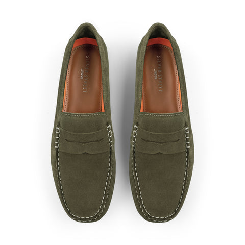 Bari green driving loafer Bari green driving loafer