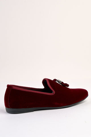 Volterra Velvet Tassel Wine Loafer Volterra Velvet Tassel Wine Loafer