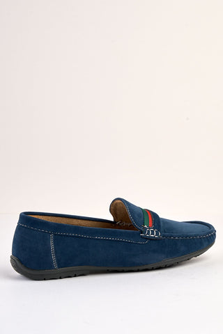 Azzurro Navy Suede Loafers Azzurro Navy Suede Loafers