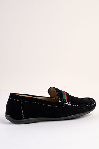 Azzurro Black Suede Loafers Azzurro Black Suede Loafers