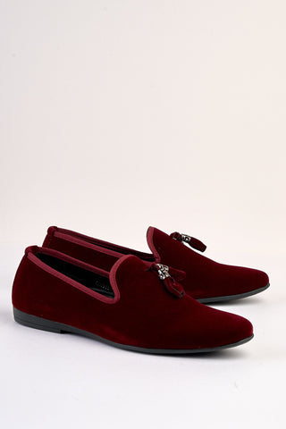 Volterra Velvet Tassel Wine Loafer Volterra Velvet Tassel Wine Loafer