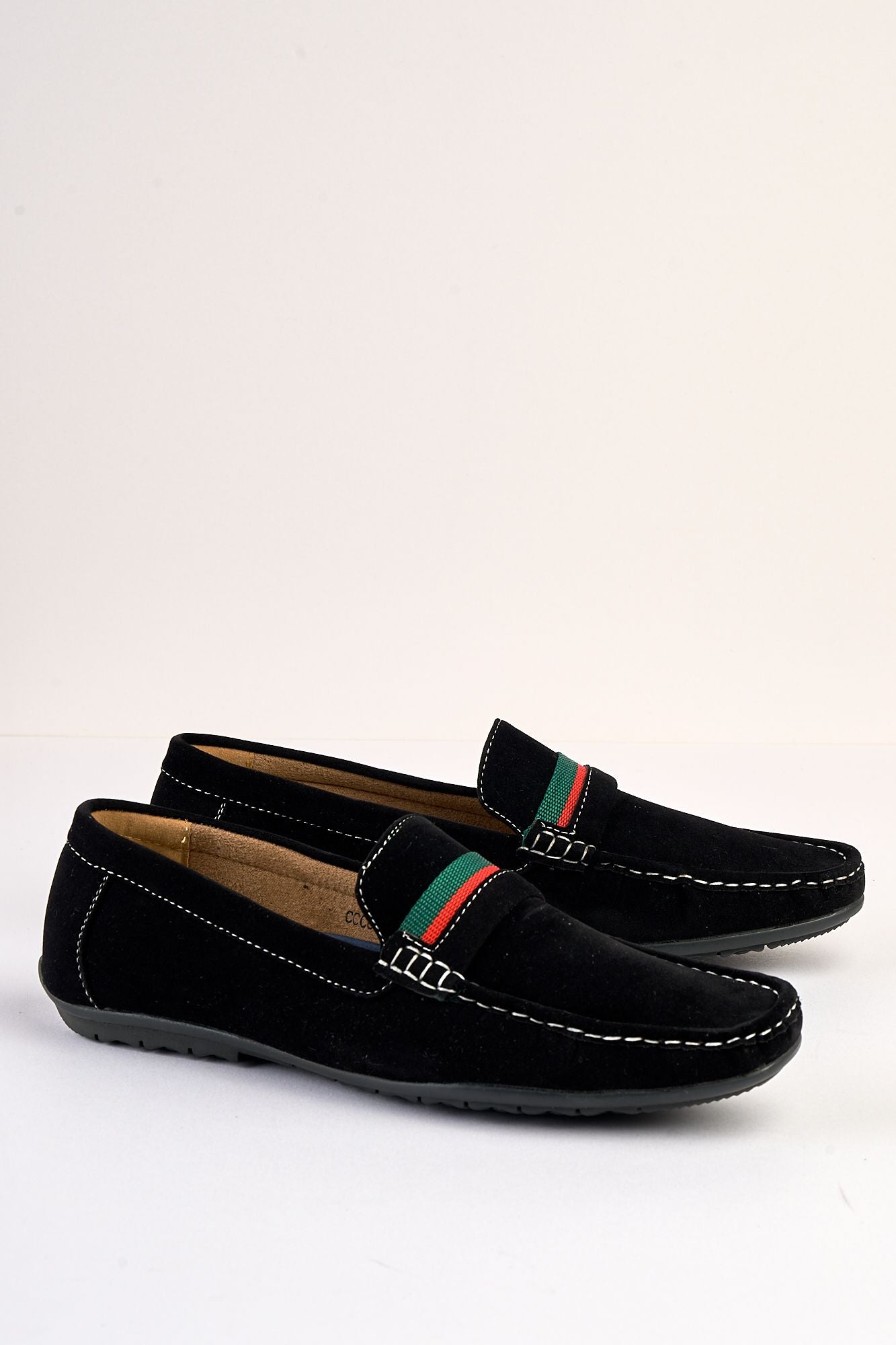 Azzurro Black Suede Loafers