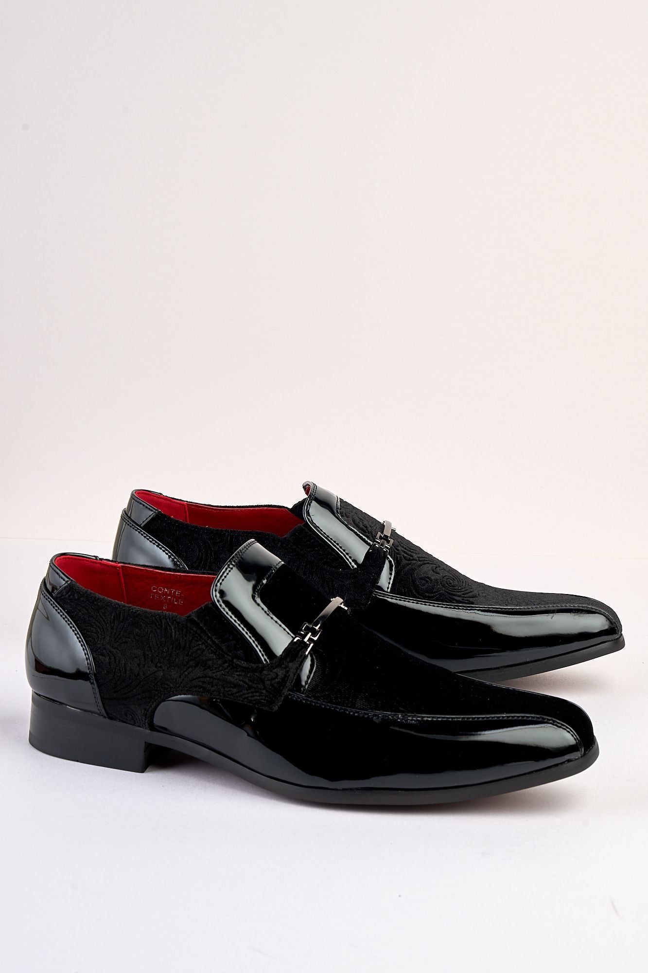 Conte Pattern Black Shoe
