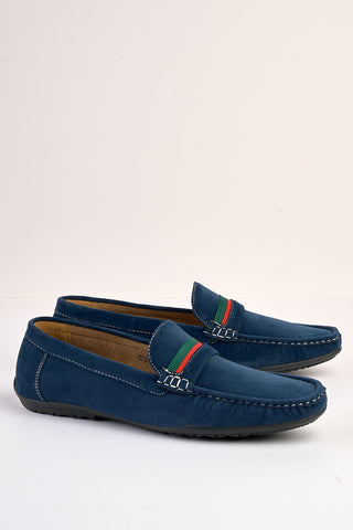 Azzurro Navy Suede Loafers Azzurro Navy Suede Loafers