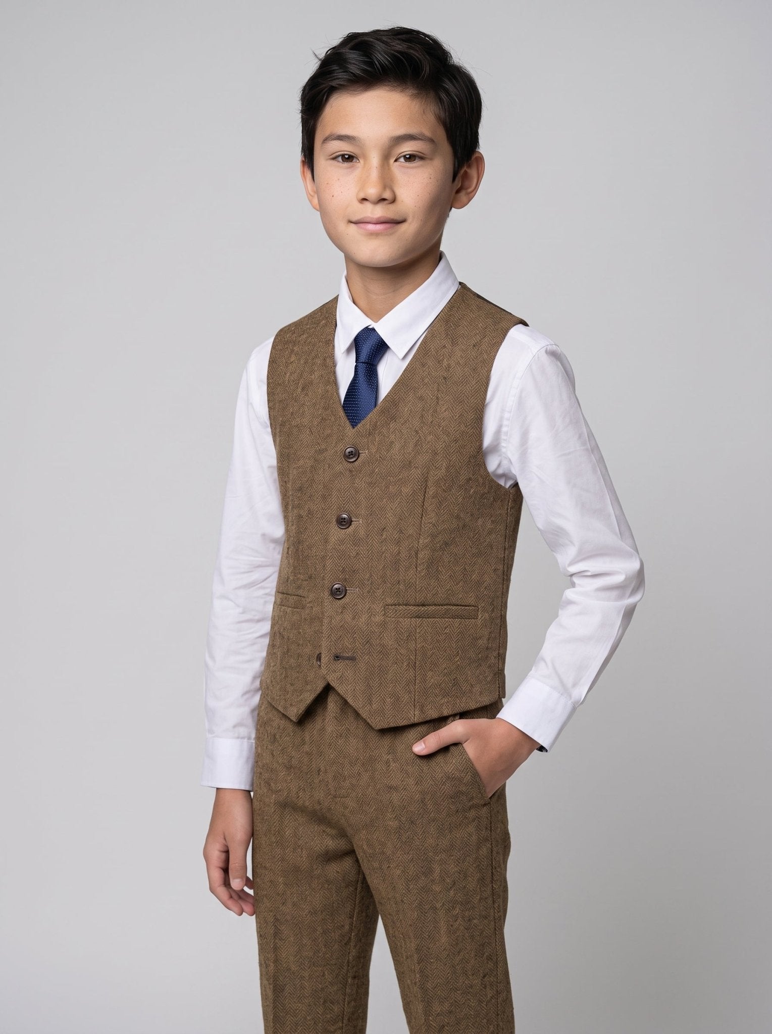 Boys Thomas Brown Suit