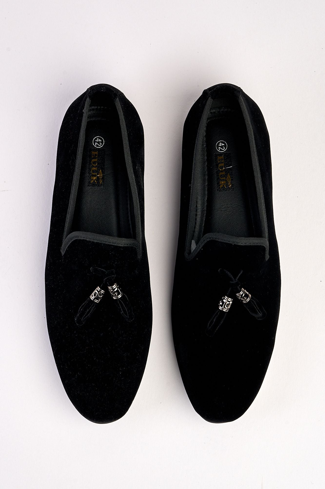 Volterra Velvet Tassel Black Loafer