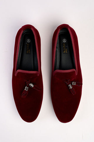 Volterra Velvet Tassel Wine Loafer Volterra Velvet Tassel Wine Loafer