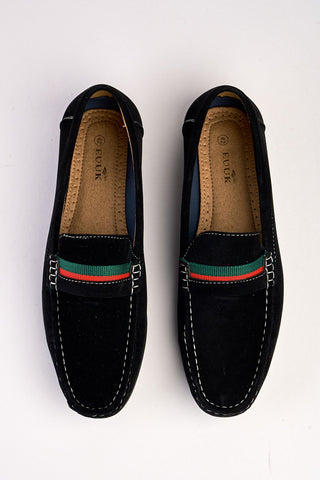 Azzurro Black Suede Loafers Azzurro Black Suede Loafers