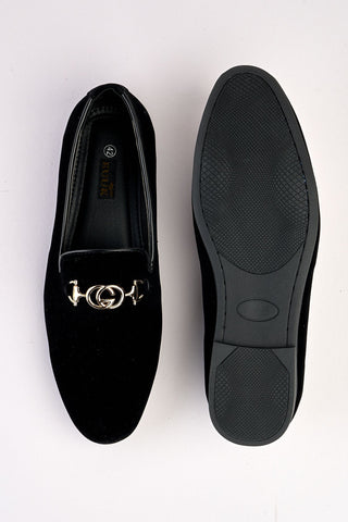 Lucente Velvet Black Loafers Lucente Velvet Black Loafers