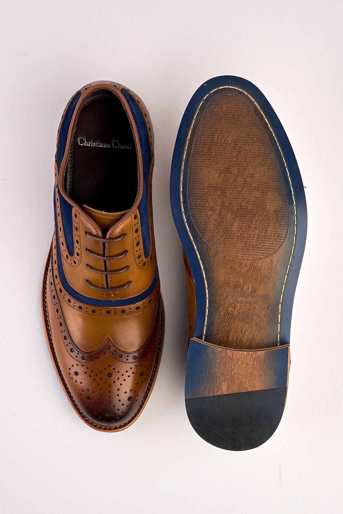 Antonia Tan Blue Brouge