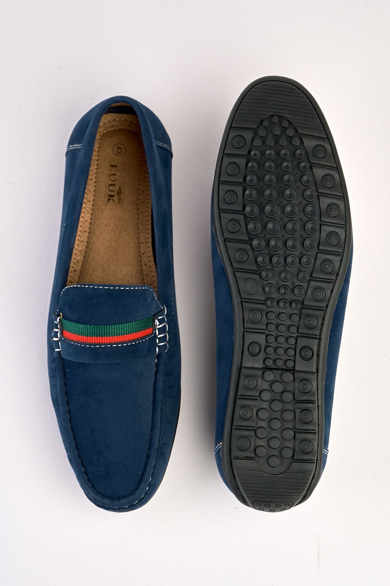 Azzurro Navy Suede Loafers