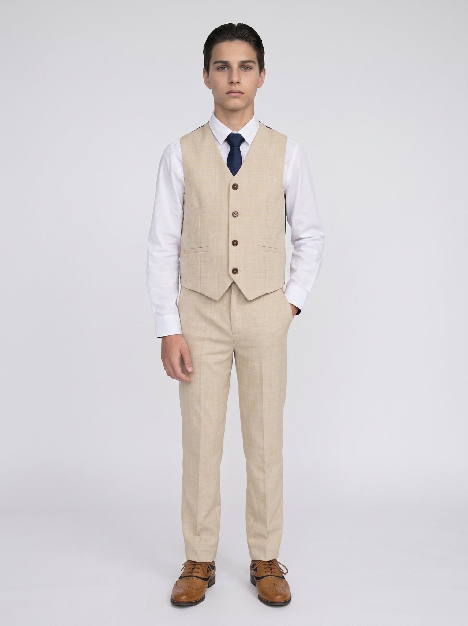 Boys Camden Beige Suit