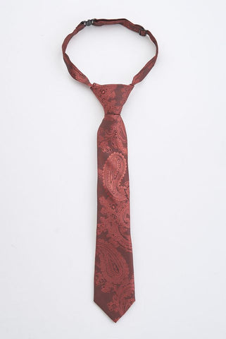 Junior Burgundy Paisley Tie Junior Burgundy Paisley Tie