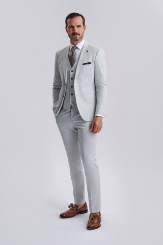 Belmont Silver Men's Three Piece Suit Belmont Silver Men's Three Piece Suit