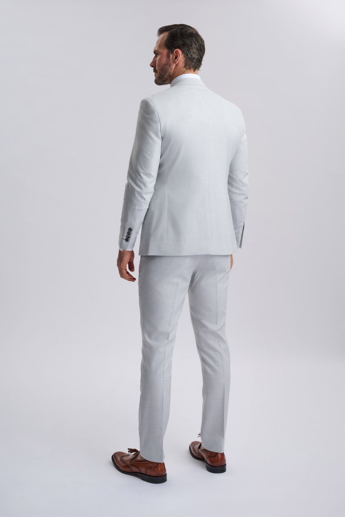 Belmont Silver Men's Three Piece Suit