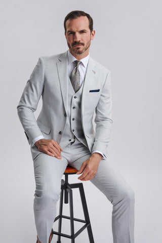 Belmont Silver Men's Three Piece Suit Belmont Silver Men's Three Piece Suit