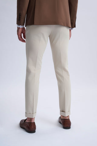 Leandro Fixed Double-Breasted Suit with Stone Trousers Leandro Fixed Double-Breasted Suit with Stone Trousers