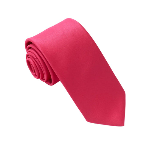Cerise Pink Satin Wedding Tie Cerise Pink Satin Wedding Tie