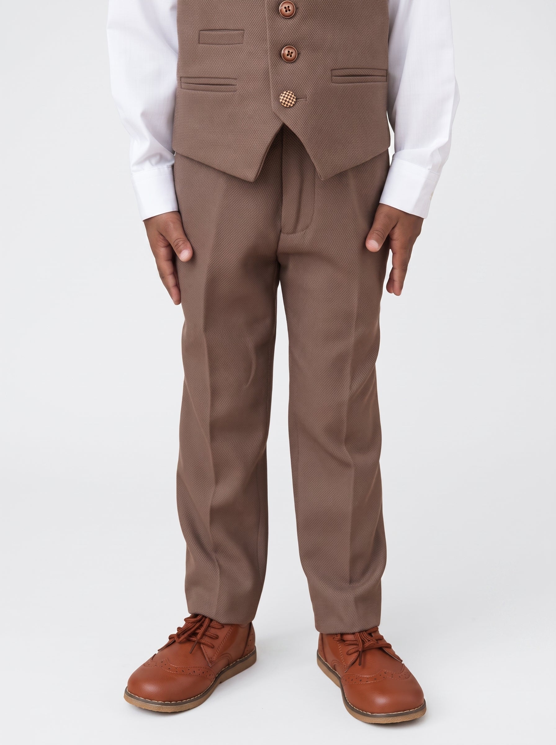 HM5 - Tan Tailored Three Piece Suit