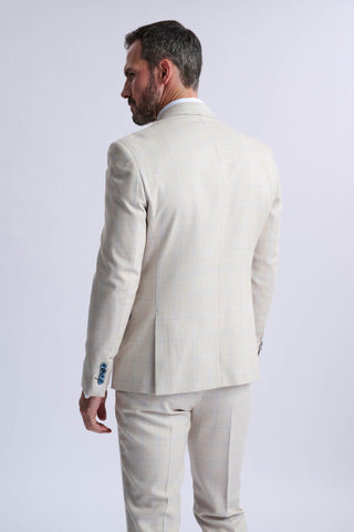 Caridi Beige Double Breasted Two Piece Suit Caridi Beige Double Breasted Two Piece Suit