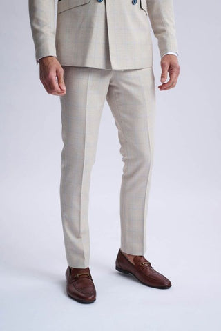 Caridi Beige Double Breasted Two Piece Suit Caridi Beige Double Breasted Two Piece Suit