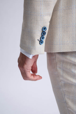 Caridi Beige Double Breasted Two Piece Suit Caridi Beige Double Breasted Two Piece Suit