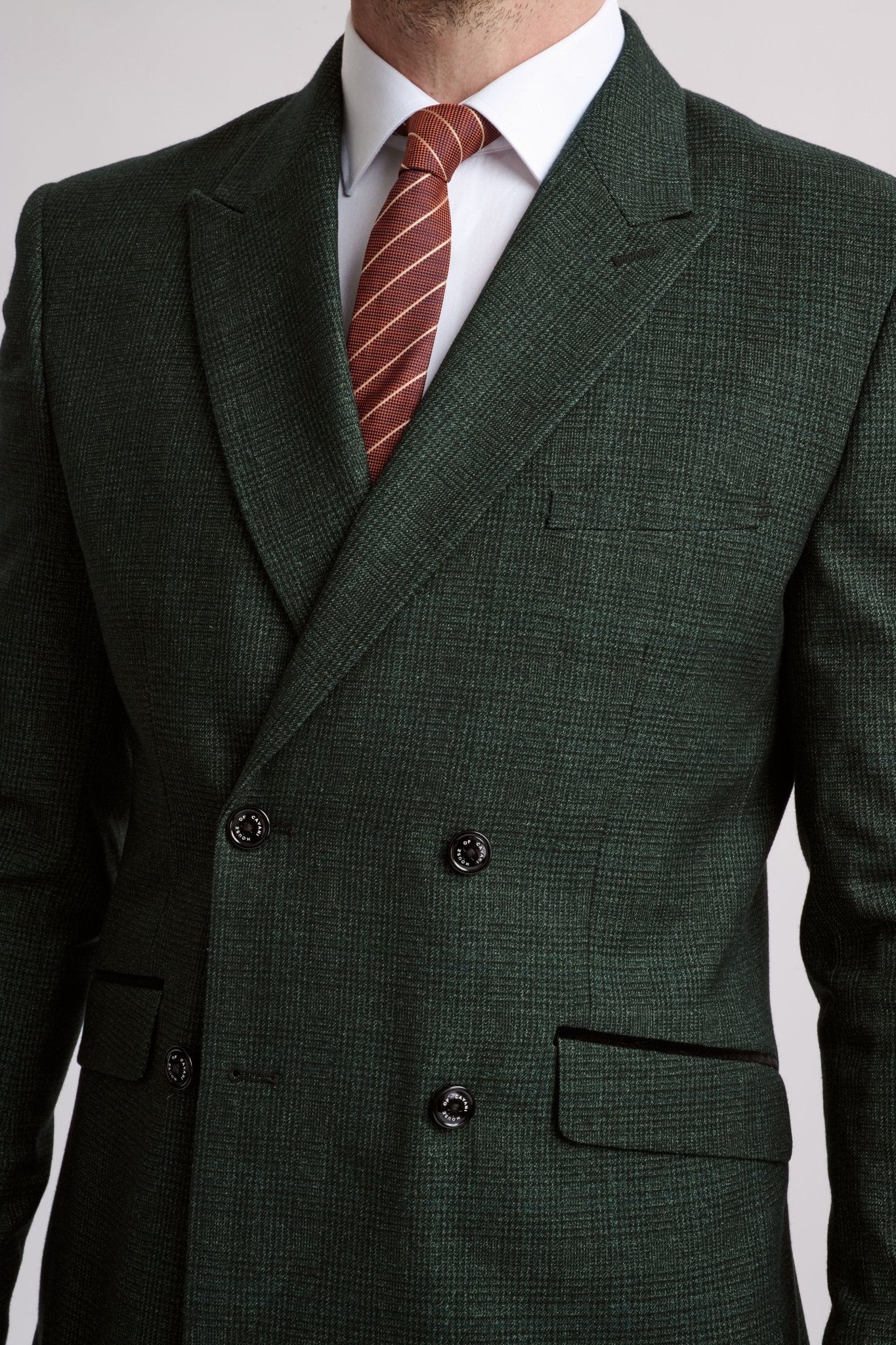 Caridi Olive Double Breasted Blazer