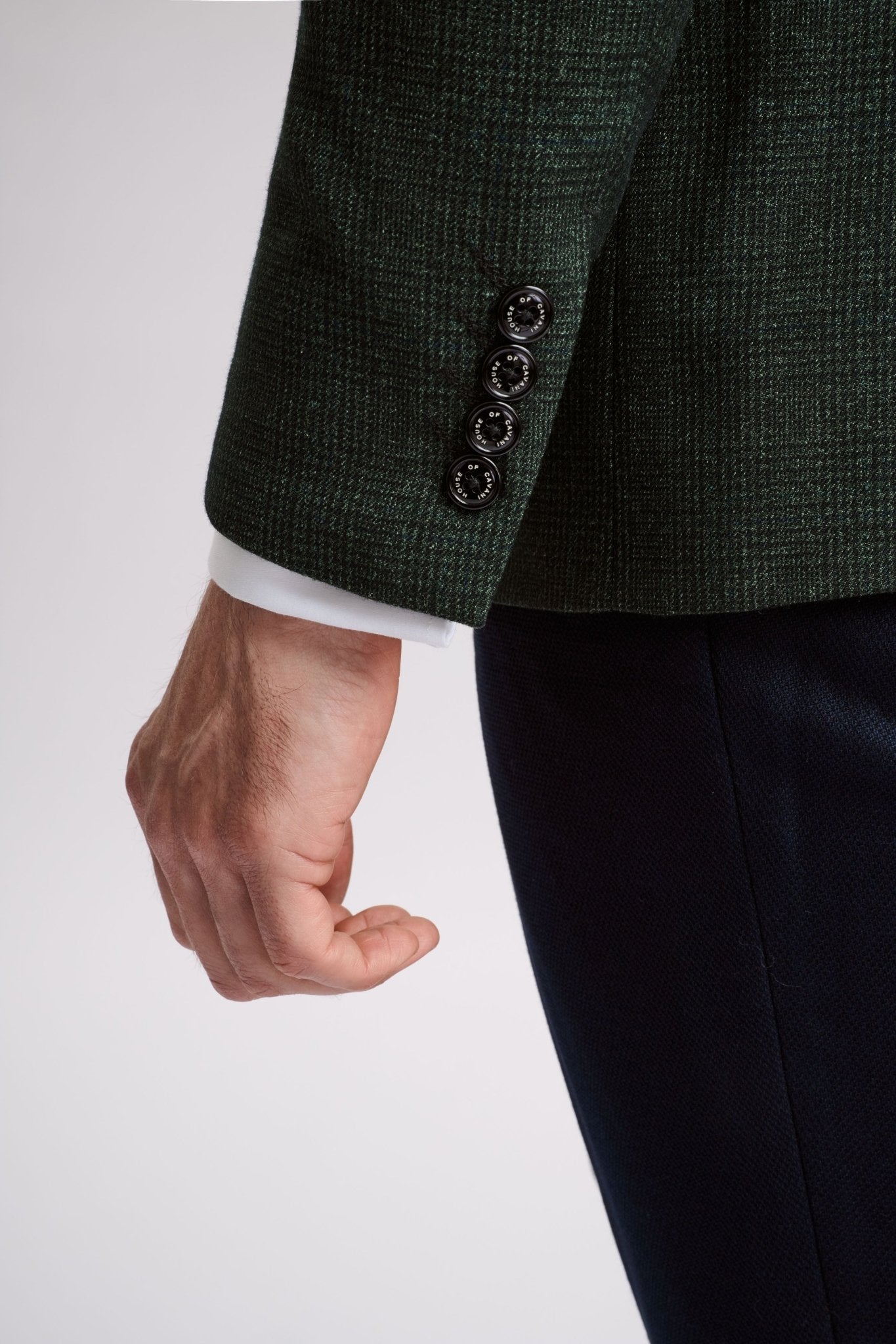 Caridi Olive Double Breasted Blazer