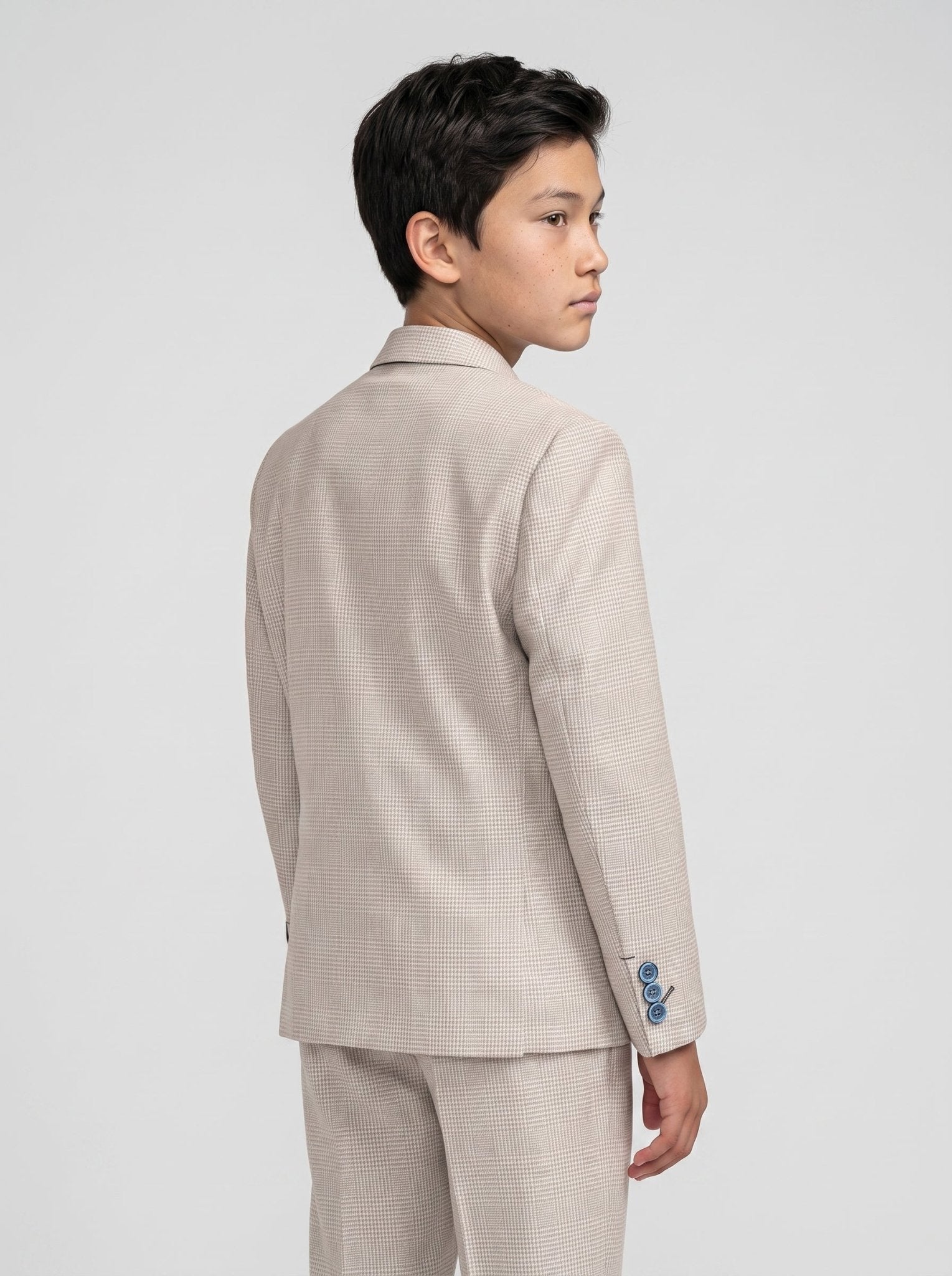 Boys Caridi Beige Three Piece Suit