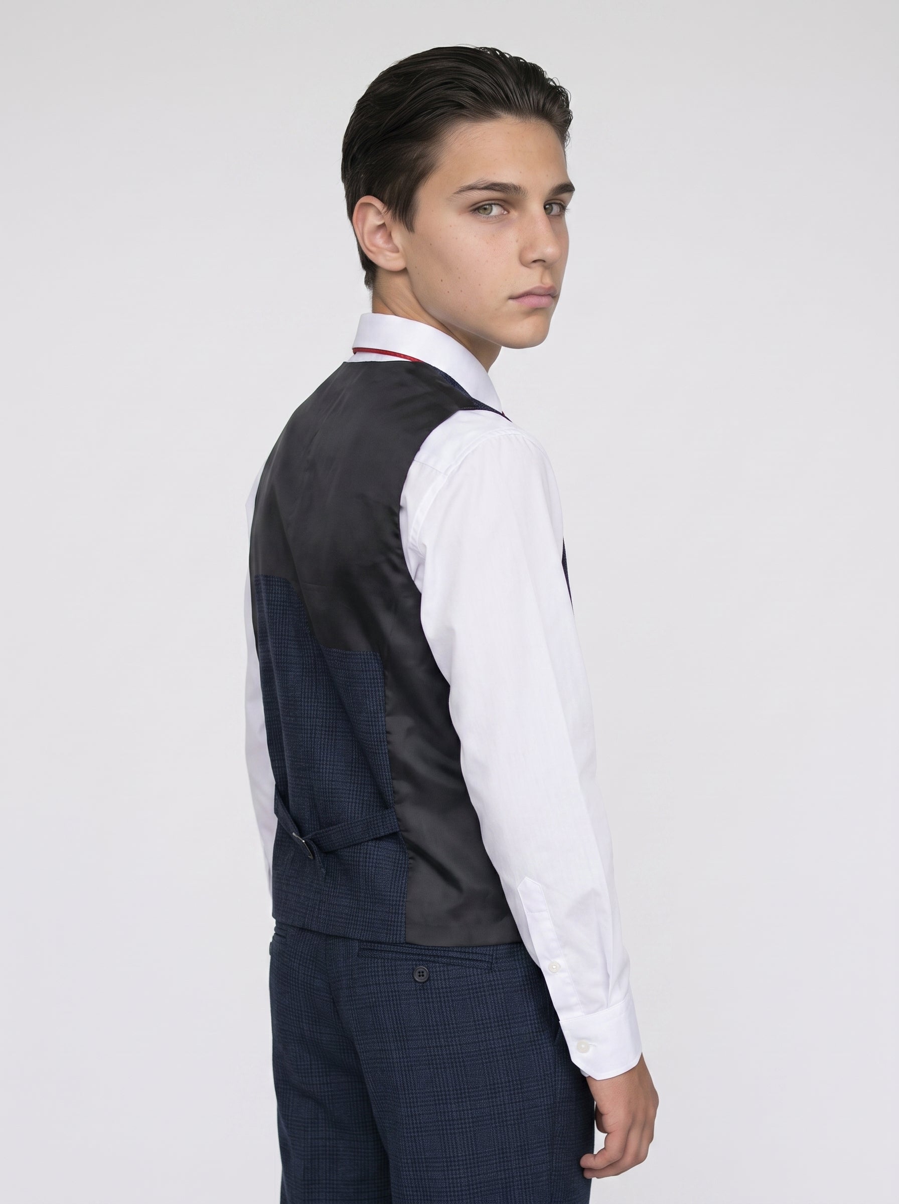 Boys Caridi Navy Three Piece Suit