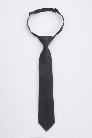 Junior Black Paisley Tie Junior Black Paisley Tie