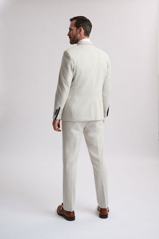 Grant Stone Pinstripe Double Breasted 3 Piece Suit Grant Stone Pinstripe Double Breasted 3 Piece Suit