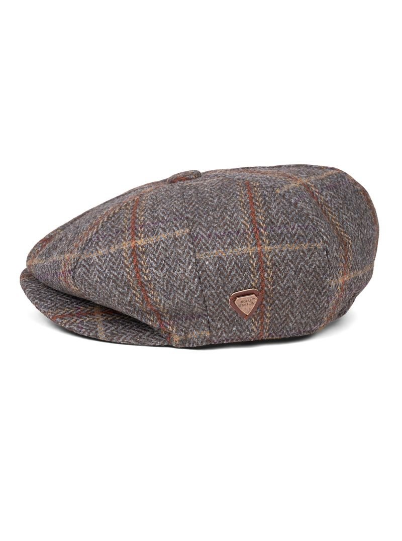 Paolo Brown Check Flat Cap