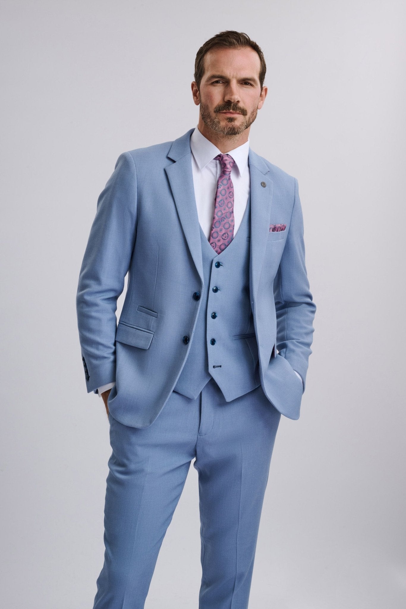 HM5 - Sky Blue Three Piece Suit