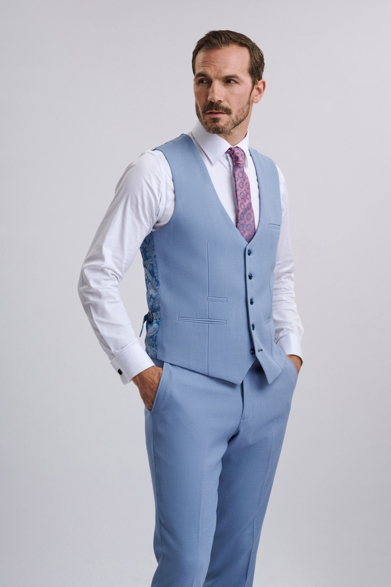 HM5 - Sky Blue Three Piece Suit