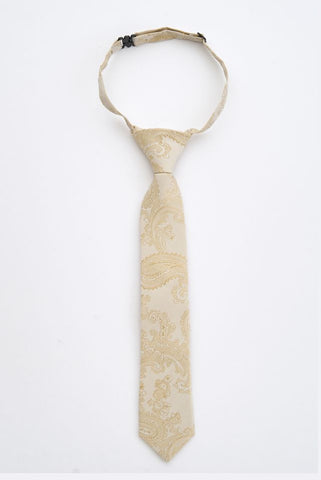 Junior Champagne Paisley Tie Junior Champagne Paisley Tie