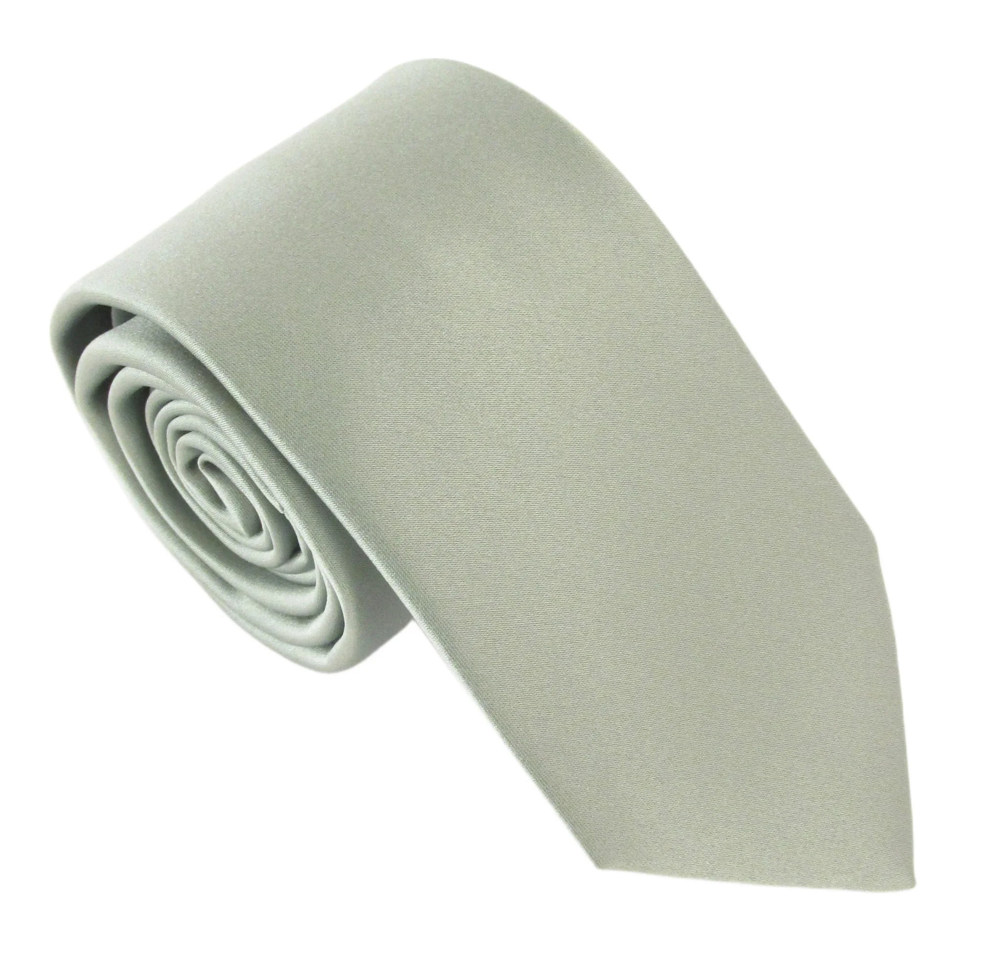 Olive Green Satin Wedding Tie