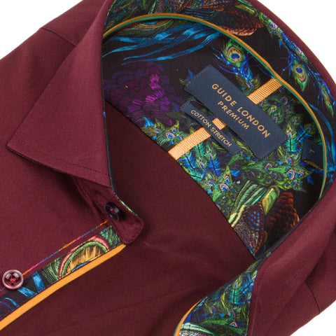 Burgundy Long Sleeve Plain But Not Plain Shirt Burgundy Long Sleeve Plain But Not Plain Shirt