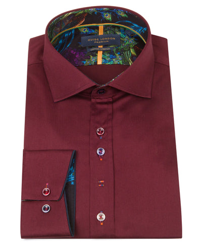 Burgundy Long Sleeve Plain But Not Plain Shirt Burgundy Long Sleeve Plain But Not Plain Shirt