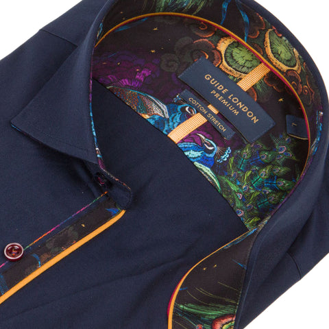Navy Long Sleeve Plain But Not Plain Shirt Navy Long Sleeve Plain But Not Plain Shirt